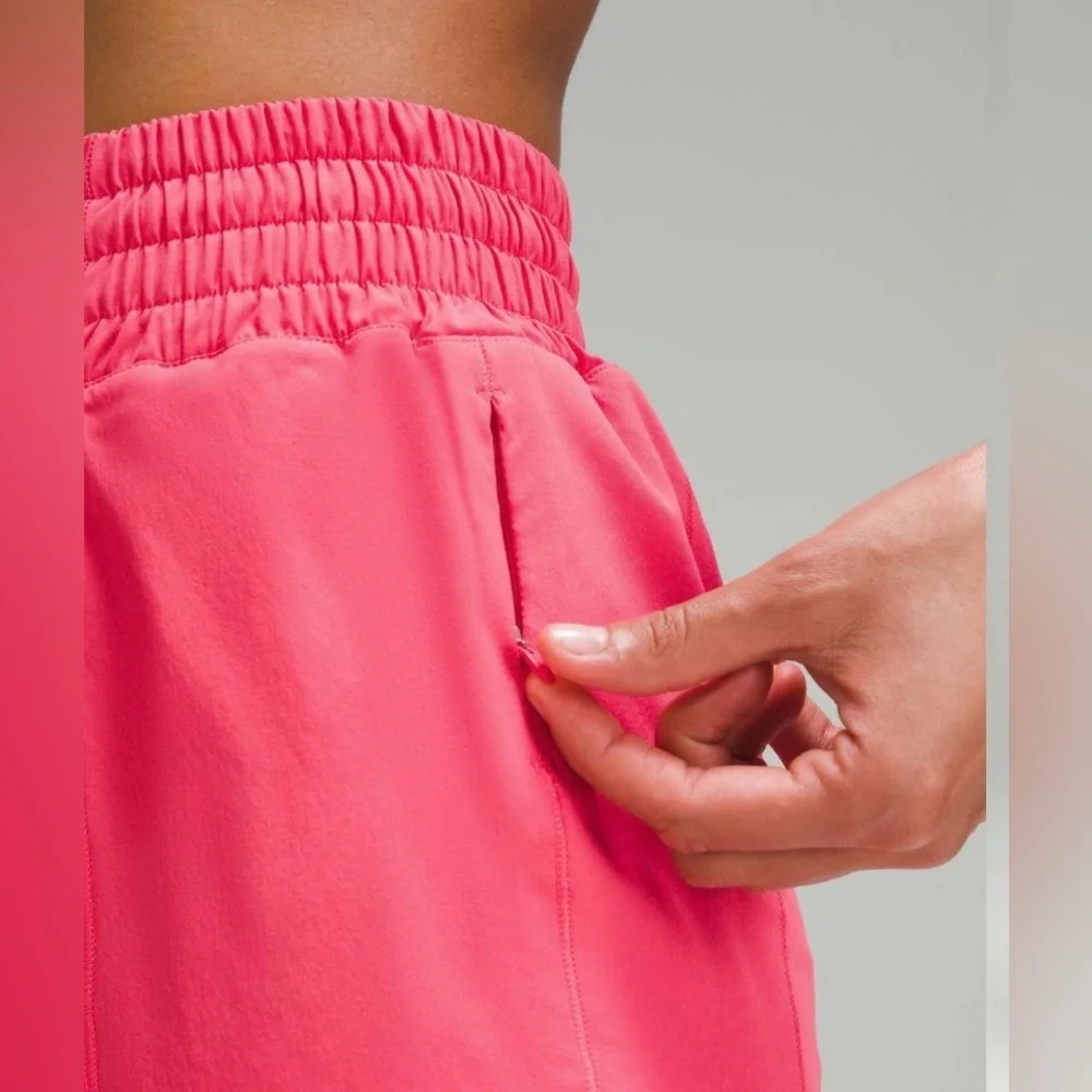 Lululemon Hotty Hot High-Rise Lined Short 4” | Glaze Pink - Picture 2 of 7